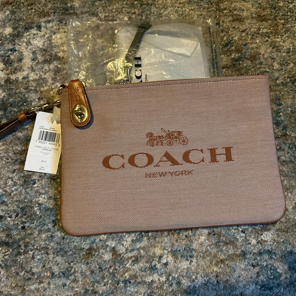 Coach Brown Wristlet - Picture 1 of 8